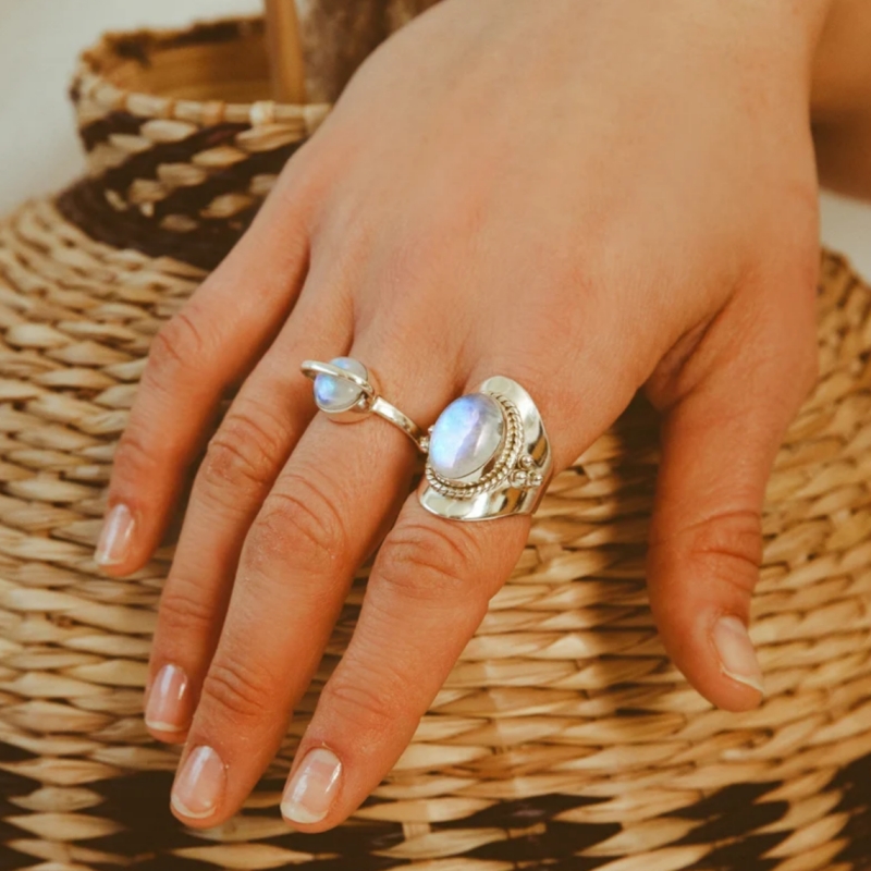 Bohemian Twisted Rope Shield Shaped Statement Ring